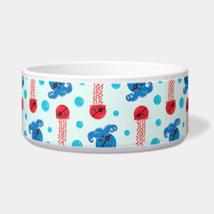 Tigela Octopus Pirata, Jellyfish Pirata, Animais do Mar