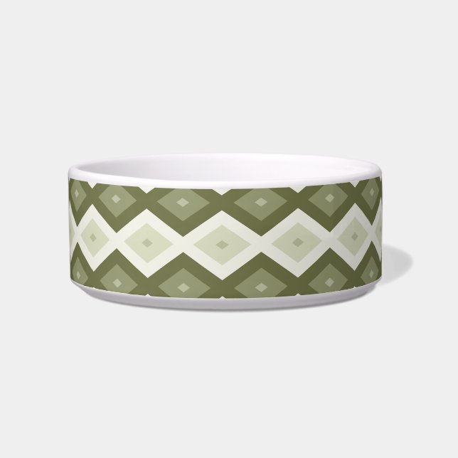 Tigela Olive green diamond pattern (Frente)