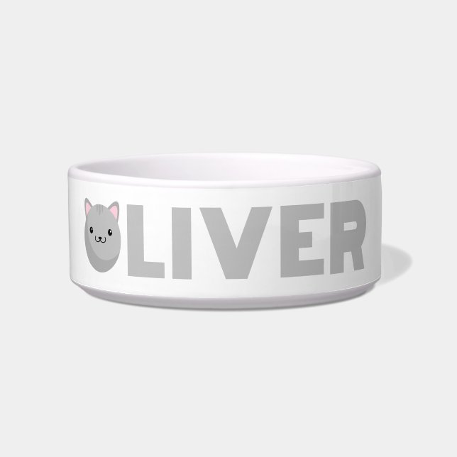 Tigela Oliver Cinza ou Ginger Cat Bowl (Frente)