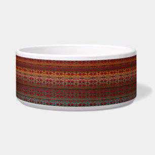 Tigela Ombre Vermelho e Dourado, Pet Bowl Cerâmico do Su