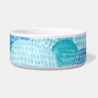 Tigela Ondas, baleia, textura azul infantil