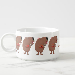 Jogo americano infantil Capivara, jogo americano à prova d'água de desenho  animado para mesa de jantar, mouse fofo capivara placemat, animais roedores  azuis resistentes ao calor, presente para amantes de capivara, presente