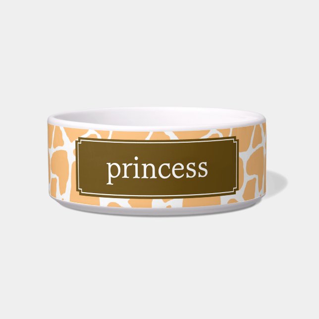 Tigela Orange Giraffe Pattern (Frente)
