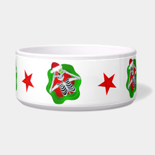 Tigela Ornamentos do Esqueleto de Natal - Estrelas Vermel