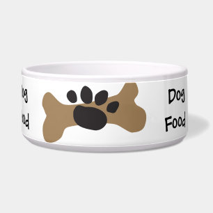 Tigela Osso de cão & impressão da pata