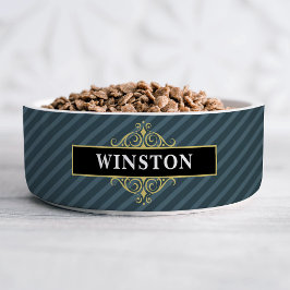 Tigela Ouro Preto Pinstripe Personalizado