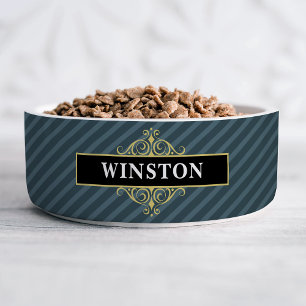 Tigela Ouro Preto Pinstripe Personalizado