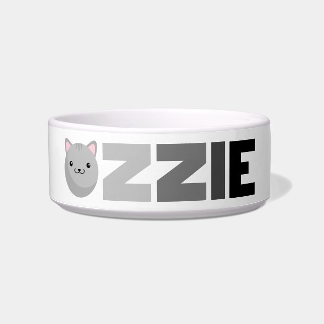 Tigela Ozzie Cinza ou Ginger Cat Bowl (Frente)