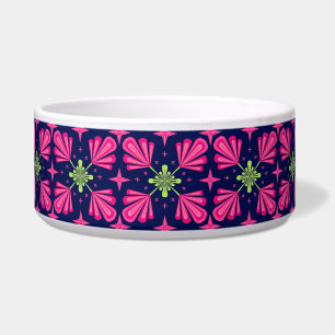 Tigela Padrão abstrato de pétalas florais rosa geométrico