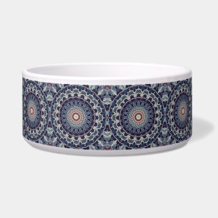 Tigela Padrão arábico de mandala ornamental redonda sem