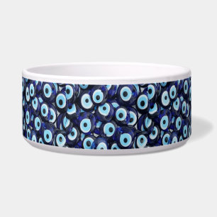 Tigela Padrão Azul das Pedras Mau de Amuletas Nazares