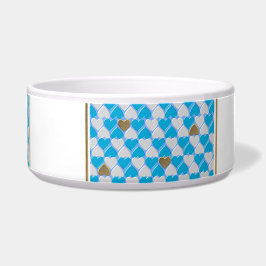 Tigela Padrão bávaro azul e branco.