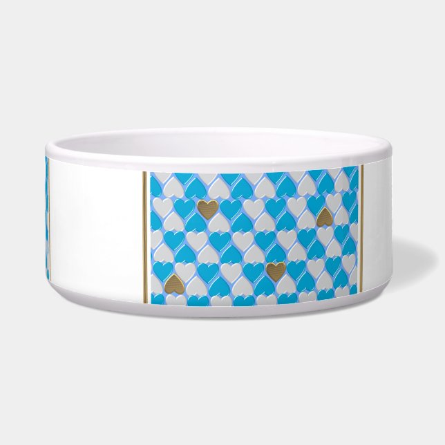 Tigela Padrão bávaro azul e branco. (Frente)