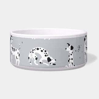 Tigela Padrão contínuo de cachorro dalmata fofo