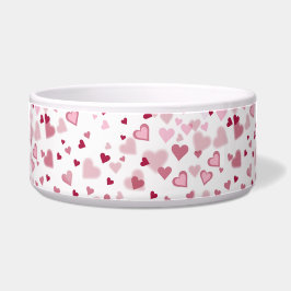 Tigela Padrão Corações Lindos Rosa