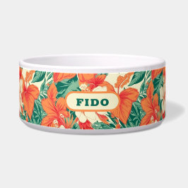 Tigela Padrão das flores tropicais víbicas do Havaí