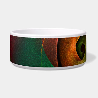 Tigela Padrão de Abstrato de Arte Vermelha Verde Floral M