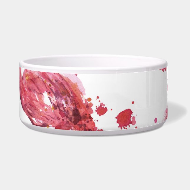 Tigela Padrão de aquarela Flamingo, design vibrante. (Frente)