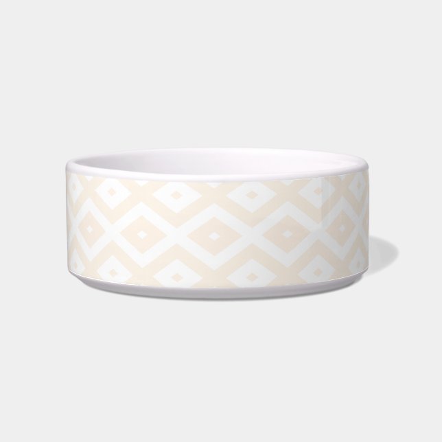 Tigela Padrão de bege e de diamante branco (Frente)