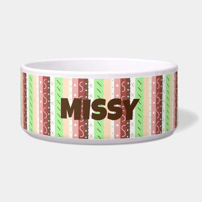 Tigela Padrão de Boho Personalizado (Frente)