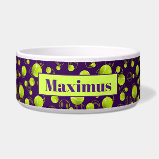 Tigela Padrão de Bola Tênis Amarelo Roxo
