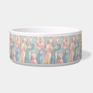 Tigela Padrão de Cachorro Pastel Cores Ilustração Minimal