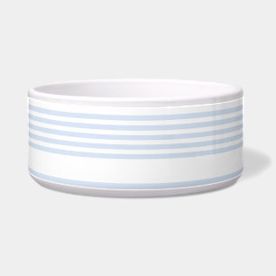 Tigela Padrão de cinco listras azul-claro e branco
