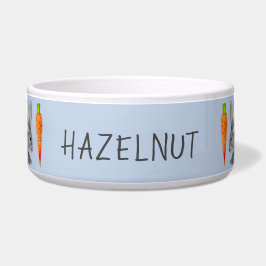 Tigela Padrão de coelho azul personalizado mínimo