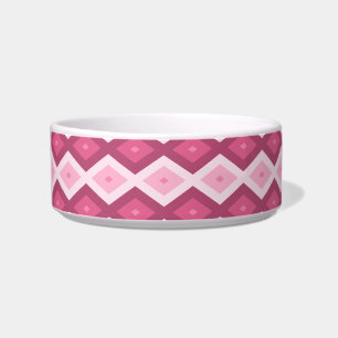 Tigela Padrão de diamante rosa