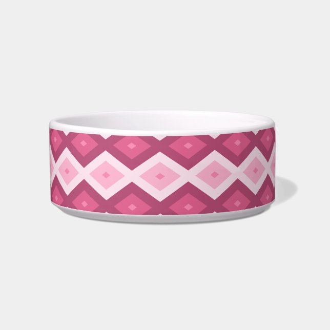 Tigela Padrão de diamante rosa (Frente)