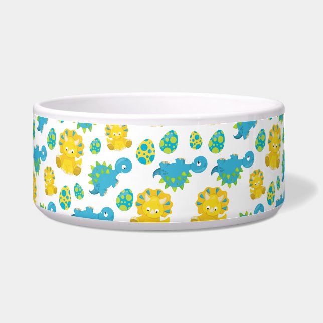 Tigela Padrão De Dinossauros, Dinossauros Cutes, Dino Beb (Frente)