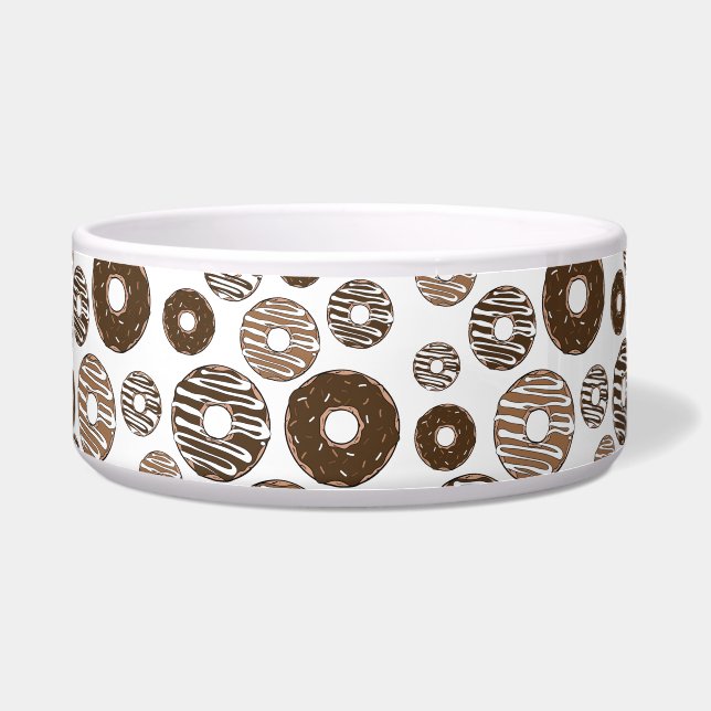 Tigela Padrão de Donut, Donuts de Chocolate, Donuts de Ca (Frente)