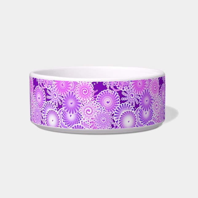 Tigela Padrão de espiral frontal, tons roxos (Esquerda)