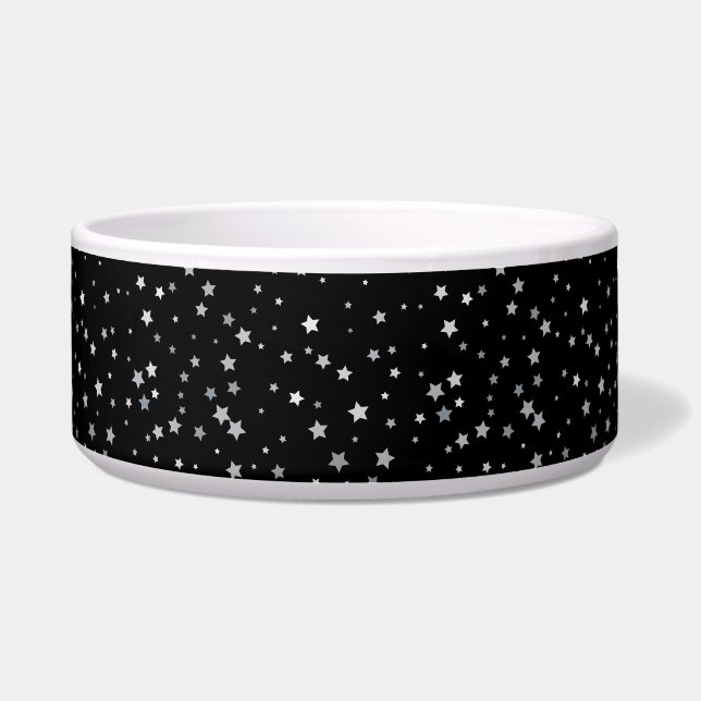 Tigela Padrão de Estrelas Prateadas Cujas | Qualquer cor  (Frente)