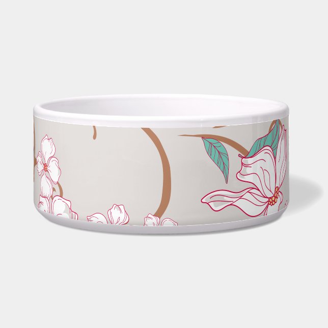 Tigela Padrão de Flores Assustadoras 6 (Frente)