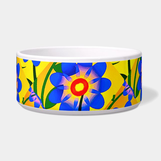 Tigela Padrão de Flores de Abstrato Bonito (Frente)