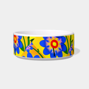 Tigela Padrão de Flores de Abstrato Bonito