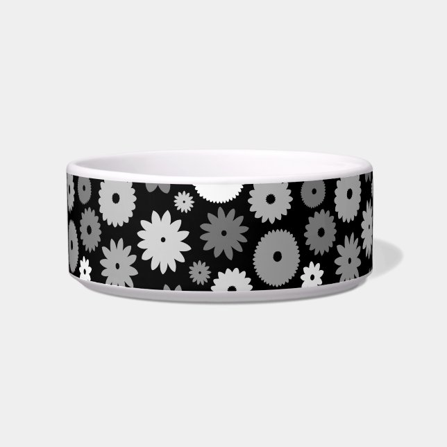 Tigela Padrão de Flores Monocromáticas (Frente)