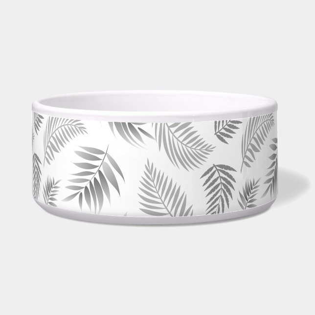 Tigela Padrão de Folhas Tropicais 3 (Frente)