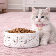 Padrão de Gato de Desenho Animado Rosa com Estrela