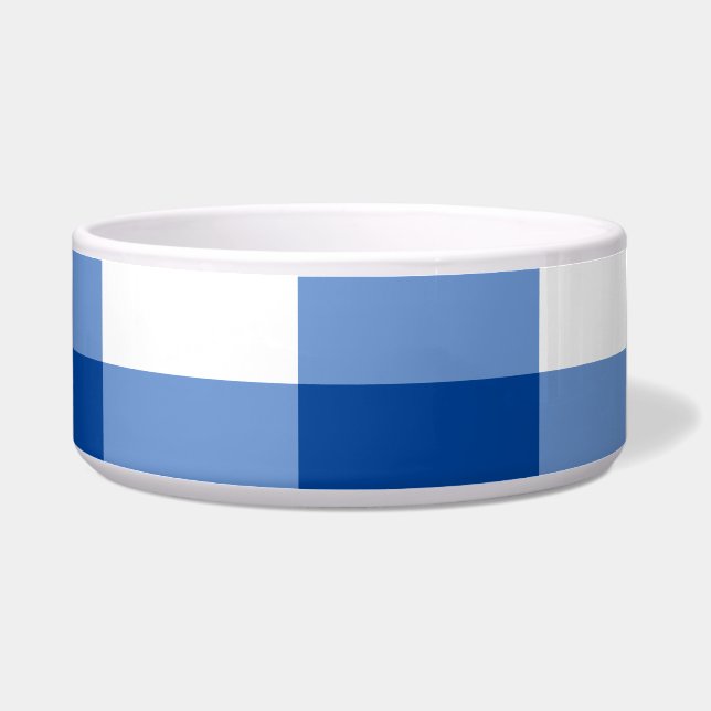 Tigela Padrão de gingham azul (Direita)