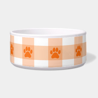 Tigela Padrão de impressão de pata laranja - Design do tó