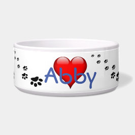 Tigela Padrão de impressão do Pet Nam Personalizado