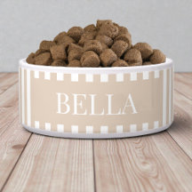 Padrão de Listras Bege Moderno Cachorro Pet Person