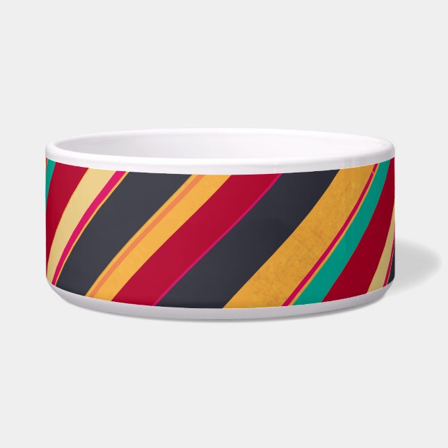 Tigela Padrão de listras coloridas sem costura (Frente)