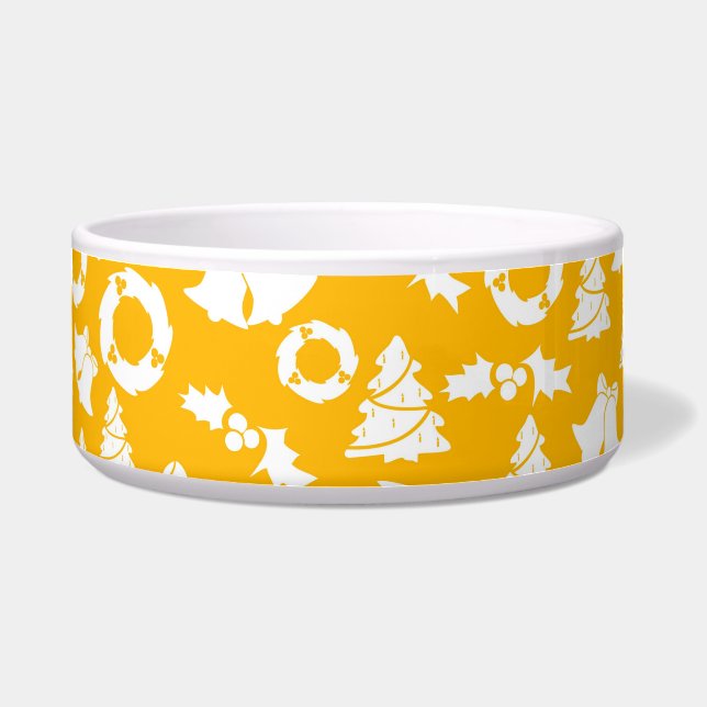 Tigela Padrão de Natal Amarelo (Frente)