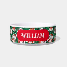 Padrão de Natal Verde Vintage dos Anos 50 com Gati