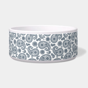 Tigela Padrão de paisley azul escuro indiano sem costura