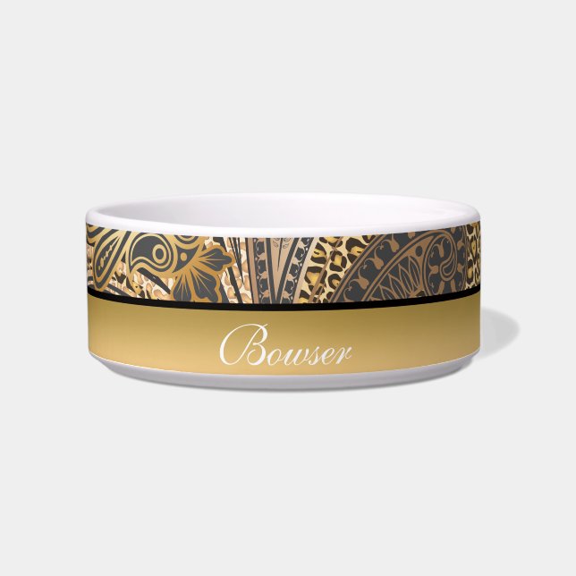 Tigela Padrão de Paisley de Impressão Animal (Frente)