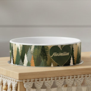 Tigela Padrão de Pinheiro Elegante   Floresta Rústica